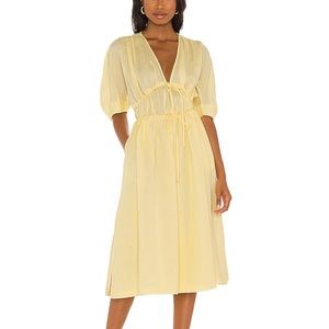 Song of Style Sonnet MIDI dress yellow, Size: S